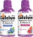BlueBonnet Nutrition Liquid Calcium Citrate Magnesium Citrate, Vitamin D3, Bone Health, Gluten Free, Soy Free, Milk Free, Kosher, Blueberry and Mixed Berry Combo