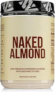 NAKED Almond Protein Powder from US Farms, Only 1 Ingredient, Vegan, Gluten-Free, No Additives, No Salt, No Sugar - 38 Servings - 1.5LB
