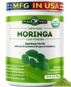PURA VIDA MORINGA Organic Moringa Powder, Premium 100% Leaf Powder Single Origin - USDA Organic Moringa Oleifera Leaf, Perfect for Smoothies & Recipes, 8 oz