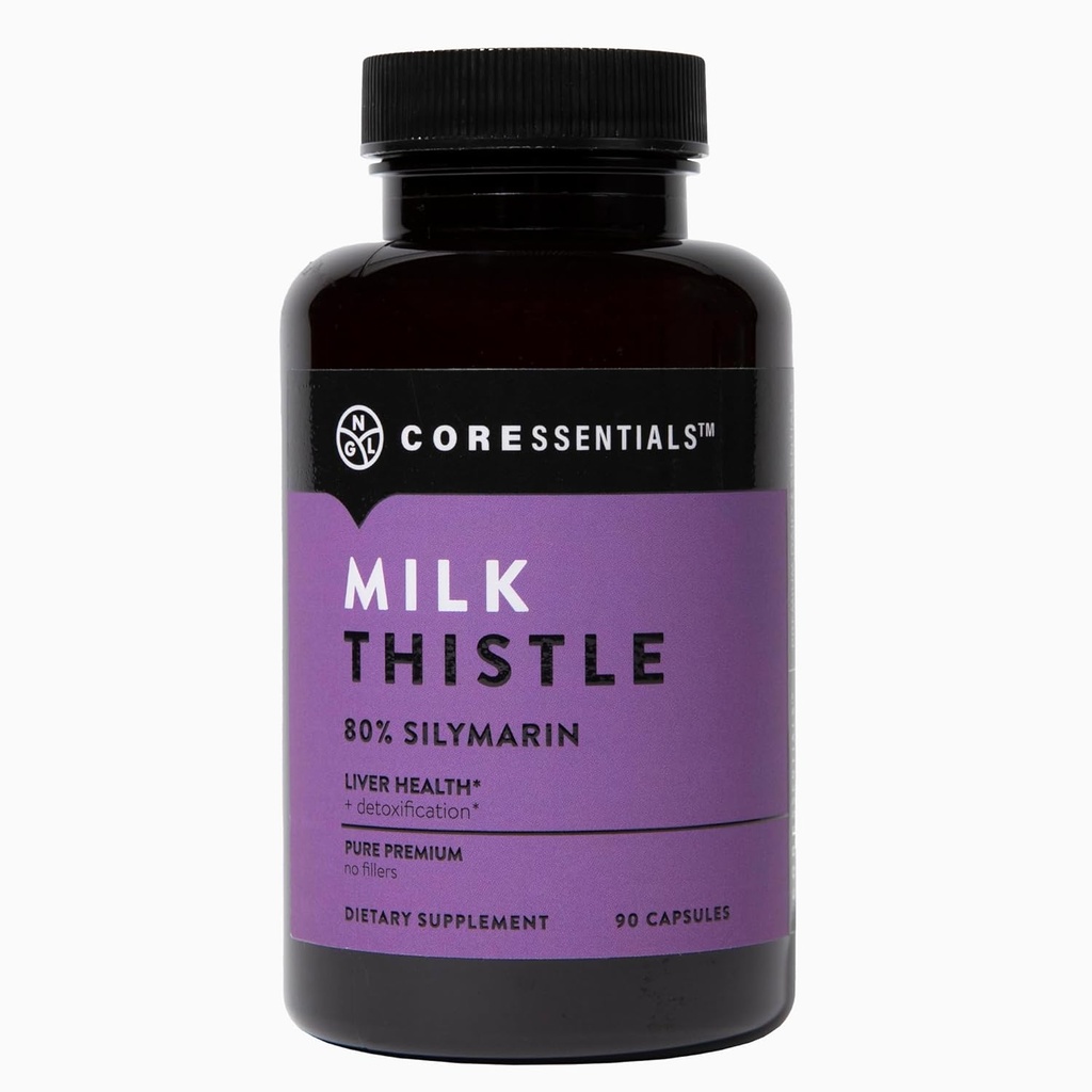 NGL Milk Thistle Extract 1300mg - 80% Silymarin Standardized - 90 Capsules for Liver Support, 45 Servings