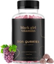 Black Girl Vitamins - Iron Gummies (20 mg), Supports Iron Deficiency & Anemia, Gluten-Free, Gelatin Free, Made in The USA (Grape, 60 Count) 30 Day Supply