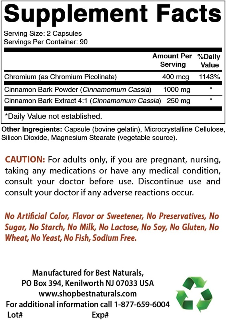 Cinnamon 1000 mg & DIM Supplement 100 mg