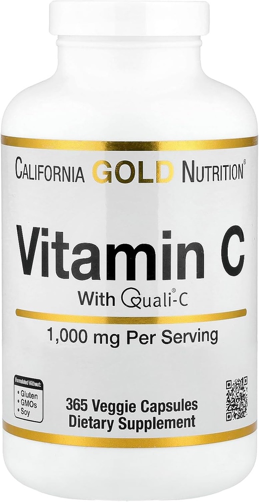 Lake Avenue Vitamin C Supplement Nutrition - Featuring Quali-C Ascorbic Acid - Immune Support - Promotes Healthy Immune Response - Vegan Friendly - Gluten Free, Non-GMO - 1,000 mg - 365 Veggie