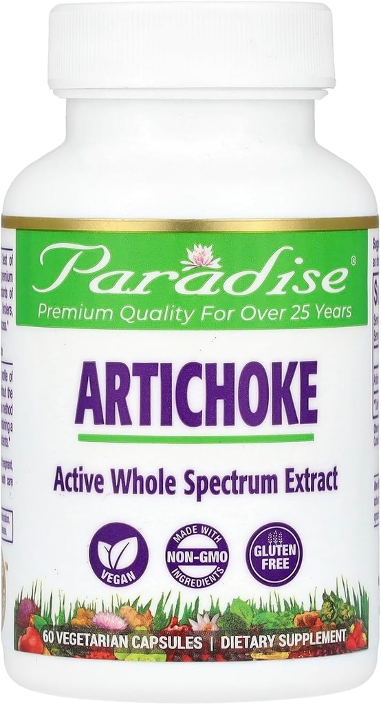 Paradise Herbs Artichoke, 60 Vegetarian Capsules (250 mg per Capsule)