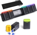 Daily Pill Box Organizer 2 Times a Day(Black) and Weekly Pill Organizer 1 Time a Day(Black)