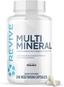 Revive MD Multi Mineral Supplement for Men & Women - Broad Spectrum Mineral Support Supplement Promotes Healthy Bone Density & Skeletal Strength - Calcium, Vitamin D, Magnesium & Zinc - 210 Capsules