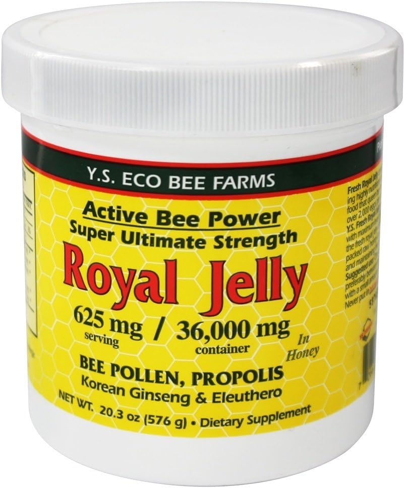 Fresh Royal Jelly + Bee Pollen, Propolis, Ginseng, Honey Mix - 36,000mg Y.S. Org 20.3 oz