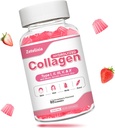 Collagen Gummies for Women Men, Hydrolyzed Collagen Peptide Type I,II,III,V,X with Biotin, Vitamin C A B D E for Skin Hair Nails J0ints, Immunity Energy Digestion, Sugar Free, 60 Count
