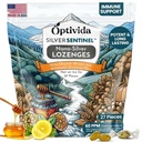 OPTIVIDA Nano Colloidal Silver Lozenges 60 PPM - Organic Cough Drops for Adults & Kids - Natural Honey Sore Throat Lozenges for Immune Support - Soothing Lemon Lozenges, Non GMO, Gluten Free - 27ct
