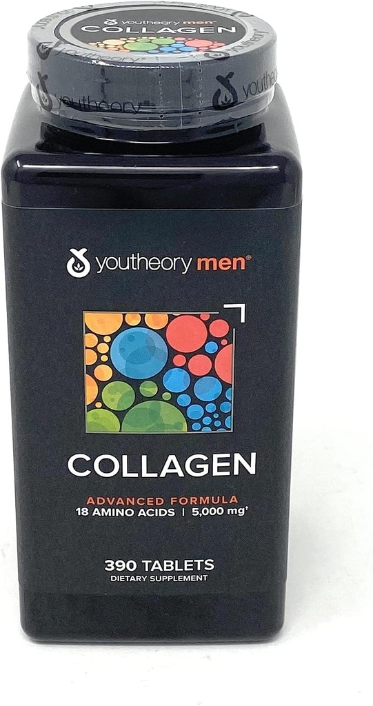 Nutrawise Corporation youtheory Mens Collagen Advanced Formula, White, Tablet, 390 Count