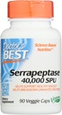 Doctors Best Serrapeptase 40,000 SPU, Non-GMO, Vegan, 90 Veggie Capsule (Pack of 1)