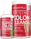 Health Plus Super Colon Cleanse (240 Capsules) & Colon Cleanse (12 Ounces/48 Servings) Bundle