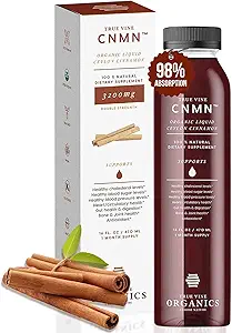 True Vine 3200mg Liquid Ceylon Cinnamon Supplement (Made in USA) for Healthy Heart, Blood Pressure, Sugar, Cholesterol, Gut & Joints — 100% Organic Ceylon Cinnamon to Fight Free Radicals (16 fl oz)