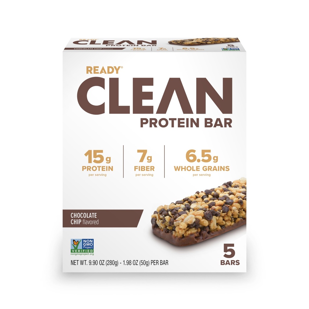 Generic Ready Clean Protein Bars, Chocolate Chip Protein Bars (In ABOLABAN Packaging With Sticker) (3 Packs/15 Count)
