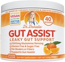 Doctor Danielle Gut Assist - Leaky Gut Repair Supplement Powder - Glutamine, Arabinogalactan, Licorice Root - Supports IBS, Heartburn, Bloating, Gas, Constipation, SIBO from, Orange Flavor
