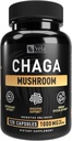 Vela’s Chaga Mushroom Supplement Mushroom Capsule | 1500 mg per Serving | 120 Capsules (Chaga Mushroom (120 Count))