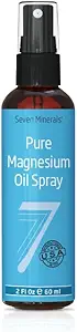 Seven Minerals Travel Size Pure Magnesium Oil - USP Grade Magnesium Spray, No Unhealthy Trace Minerals - from Ancient Underground Permian Seabed in USA, Free eBook Included (2 fl oz)