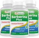 Best Naturals Berberine Plus 1000 mg/Serving 120 Capsules (120 Count (Pack of 3))
