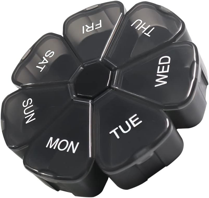 Weekly Large Pill Organizer 7 Day, Pill Box, Pill Case, Pill Container, Travel Pill Organizer, Pill Holder, Pill Box 7 Day, Pill Dispenser, Fish Oil, Pills, Supplements, Vitamins, Medicine Organizer