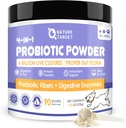 NATURE TARGET Probiotics for Dogs - Dog Probiotics, Plus Prebiotic, Digestive Enzymes, Fiber, Support Gut, Immune Health, 6 Billion CFU Dog Probiotic Powder, Relieve Diarrhea, Loose Stool, 90 Scoops