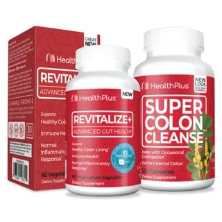 Health Plus Bundle: Contains Revitalize+ (60 Capsules/30 Servings) & Super Colon Cleanse (120 Count)
