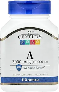 21st Century A 10, 000 I.U. Softgels, 110 Count