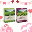Valentine Special Wellness Duo: eHerbal Beetroot & Celery Powder Pack | 40 Convenient Sticks for Heart Health, Energy & Natural Detox | Non-GMO, 100% Plant-Based Superfood Blend