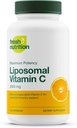 Fresh Nutrition Liposomal Vitamin C - 2000mg DNA Verified & Potent VIT C (from ascorbic acid)– Swallow or Pour Powder into a Drink, All Natural Vegan Friendly, Non-GMO, Gluten-Free, Dairy-Free