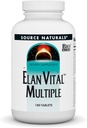 Source Naturals Elan Vital Multiple - Supports Brain, Heart, Liver, Immune, Energy Boost - 180 Tablets
