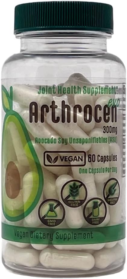 EVO Vegan Joint Health Supplement, 300Mg Avocado Soy Unsaponifiable, 60 Day Supply, One Capsule Per Day (2 Months)