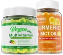 Organic Turmeric Gummies 1000mg with Vegan Multivitamin for Women Men
