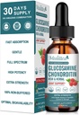 Glucosamine Chondroitin MSM Liquid Drops-w/Elderberry, Boswelia &Hyaluronic Acid-Extra Strength Joint Support Supplement for Mobility, Flexibility & Bones,High Absorption,60ml (2 fl oz)