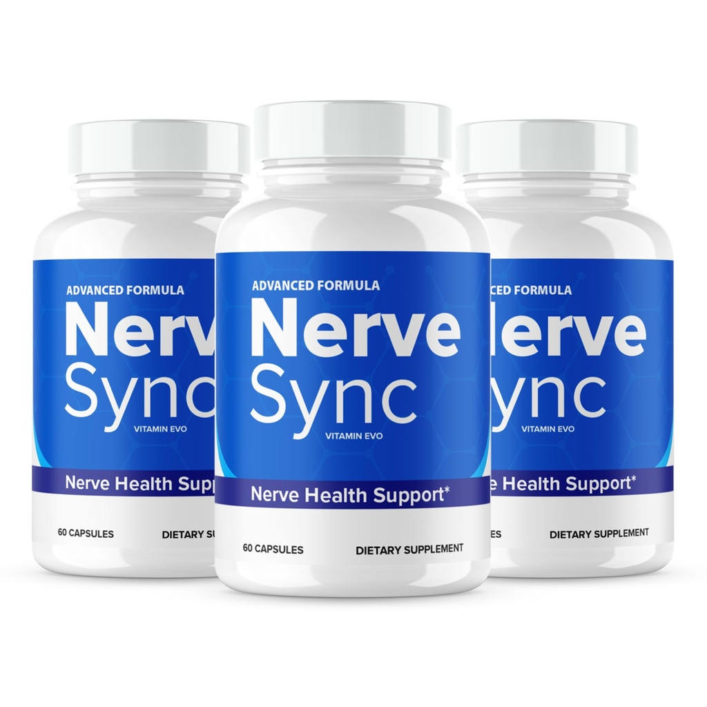 (3 Pack) Nerve Sync Capsules, Official NerveSync Nerve Support, NerveSync Advanced Health Support Sciatica Relief Supplement Sciatic Soothing Neuropathy Reviews Natural Soothing Reviews (180 Capsules)