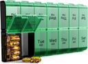 Extra Large Pill Organizer 2 Times a Day, XL 7 Day Pill Box AM PM, Jumbo Weekly Pill Case, Daily Night Oversized Medicine Organizer, Vitamin Holder, Big Pill Container, Twice a Day Pill Organizer