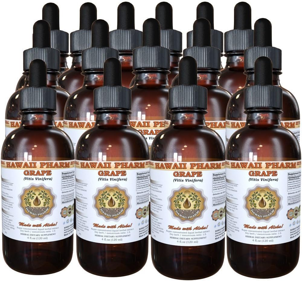 Grape Liquid Extract, Grape (Vitis Vinifera) Seed Tincture Supplement 15x4 oz