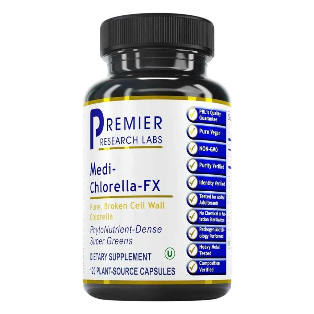 Premier Research Labs Medi Chlorella-FX - Chlorella Capsules, Chlorophyll Capsules, Organic Pills for Women & Men, Chlorophyll Supplement - 120 Vegetarian Capsules