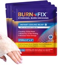 BurnFix® Burn Gel Dressing, 4 Pack, Sterile 4x4 Hydrogel Burn Pads