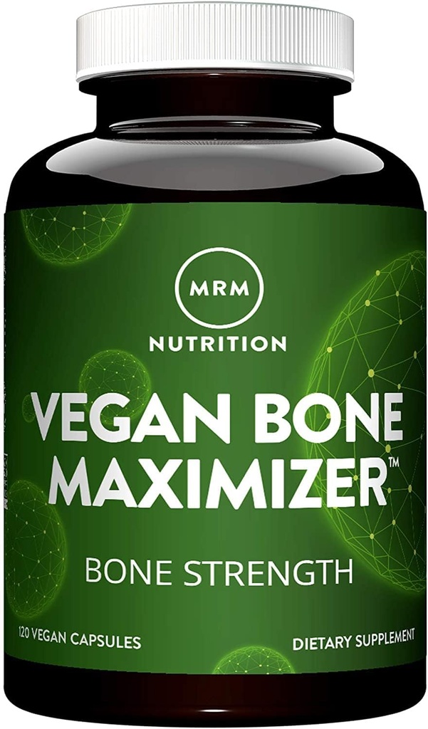 MRM Nutrition Vegan Bone Maximizer | Bone Strength + Density | Organic Certified Algae | with Vitamin K2 + D3 | Clinically Proven | Anti-Aging Nutrition | Gluten-Free | 30 Servings