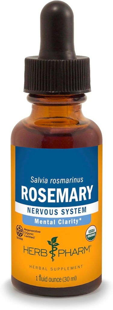 Herb Pharm Certified Organic Rosemary Liquid Extract, 1 Fl Oz (Packaging May Vary)