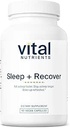 Vital Nutrients Sleep + Recover - Vegan Supplement - Sleep Support - Melatonin, Ashwagandha & L-Theanine - Gluten, Dairy & Soy Free - 90 Capsules