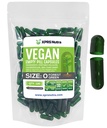 XPRS Nutra Size 0 Empty Capsules - 100 Count Empty Vegan Capsules - Vegetarian Pills - DIY Vegetable Capsule Filling - Veggie Pill Caps for Do-It-Yourself Supplements (Forest Green)