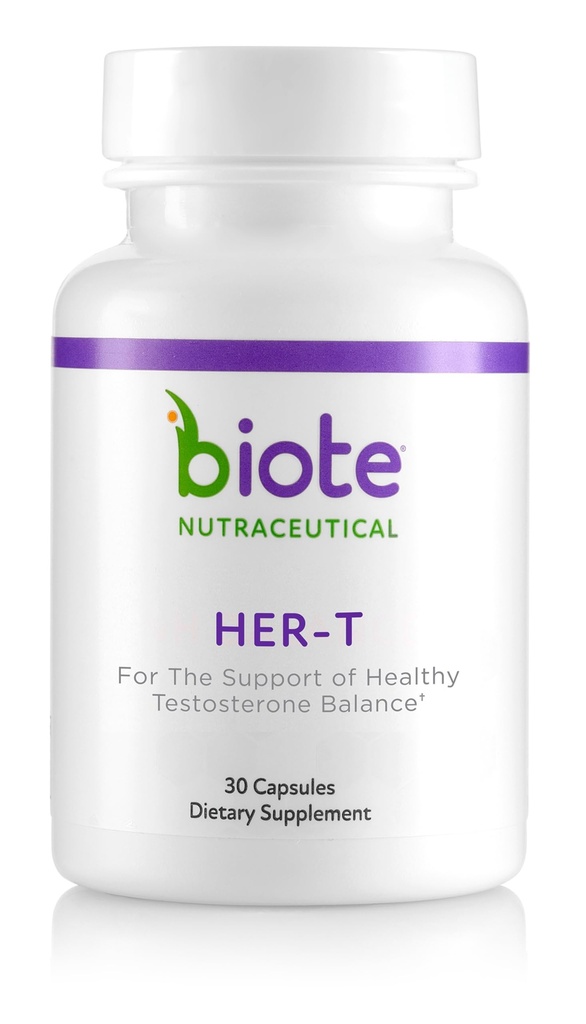 Biote Nutraceuticals - HER-T - Healthy Testosterone Balance Support for Women (30 Capsules)