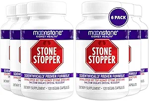Stone Stopper Capsules, Kidney Stone Prevention, Calcium Oxalate Protector, Alkali Citrate Support Supplement, Developed by Urologists to Support Kidney Health, 6 Month Supply