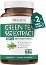 EGCG Green Tea Extract Capsules - Super High Potency Green Tea Pills Antioxidant Rich Formula Packed with Polyphenols Catechins & EGCG - 500mg Per Capsule - Non-GMO & Made in the USA (2 Month Supply)