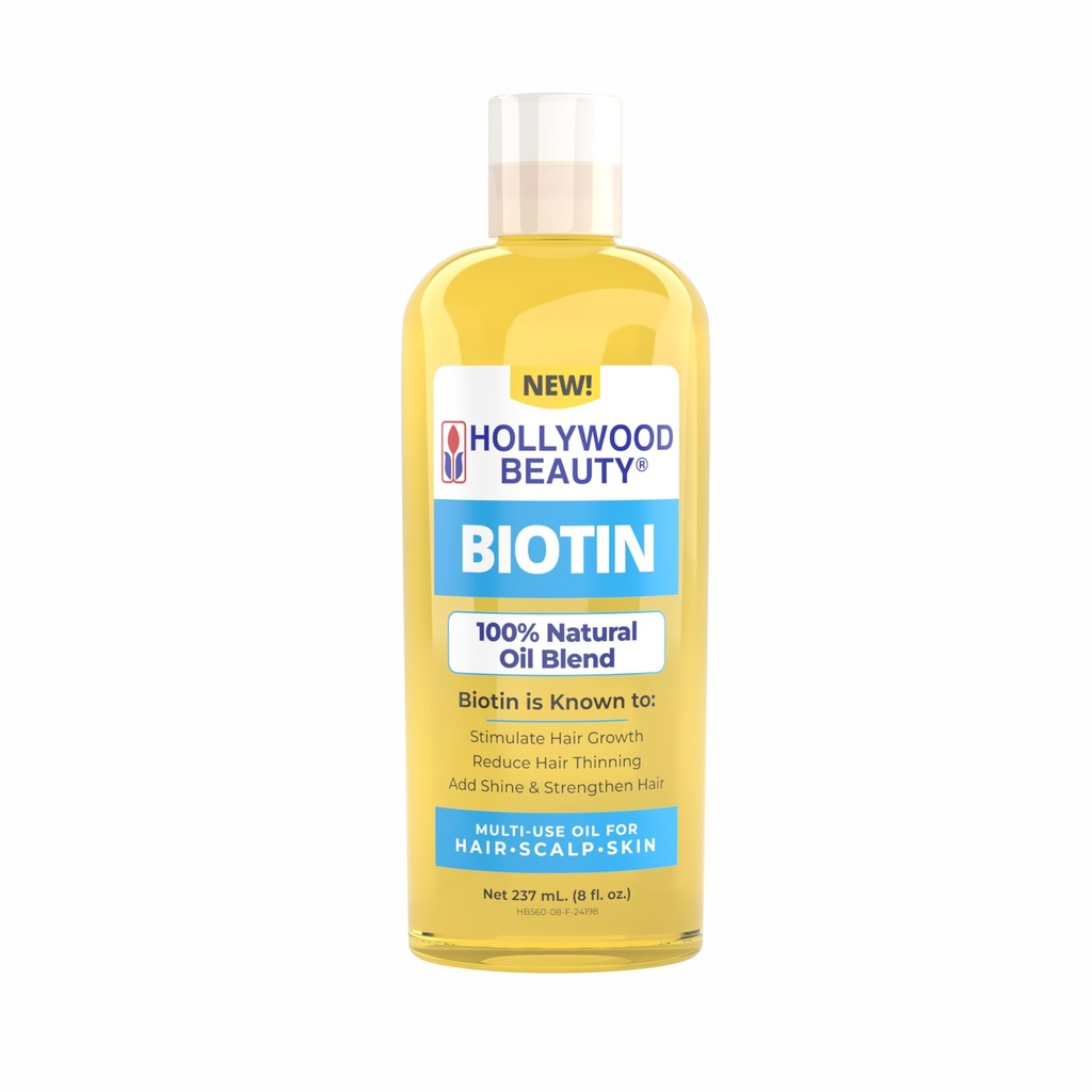 Hollywood Beauty Biotin Oil for Hair, Scalp, and Skin (8 fl oz)