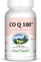 Maxi Health CO Q10 100mg - Coenzyme Q10 Supplement - Heart Health - 90 Liquid Capsules - Kosher,LCQ