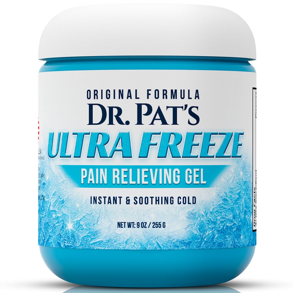 Dr Pat's Pain Relief Cream (9oz) - Muscle Rub Gel for Arthritis, Neuropathy, Foot & Joint - Cooling Sports Massage for Back, Shoulder & Knee - Menthol Analgesic for Neck & Body | Arthritis, Neuropathy, Foot & Joint - Cooling Sports Massage for Back, Shoulder & Knee - Menthol Analgesic for Neck & Body