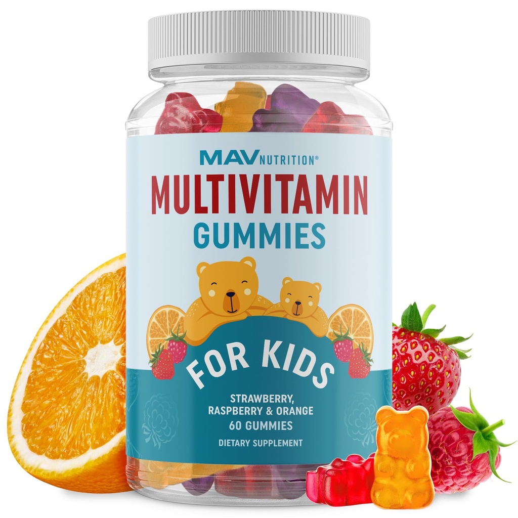 Kids Multivitamin Gummies | Vitamins A, B, C, D & Zinc for Immunity, Growth & Development | Daily Multivitamins for Children Ages 2+ | Non-GMO, Third-Party Tested Mixed Fruit Supplement | 60 Gummies