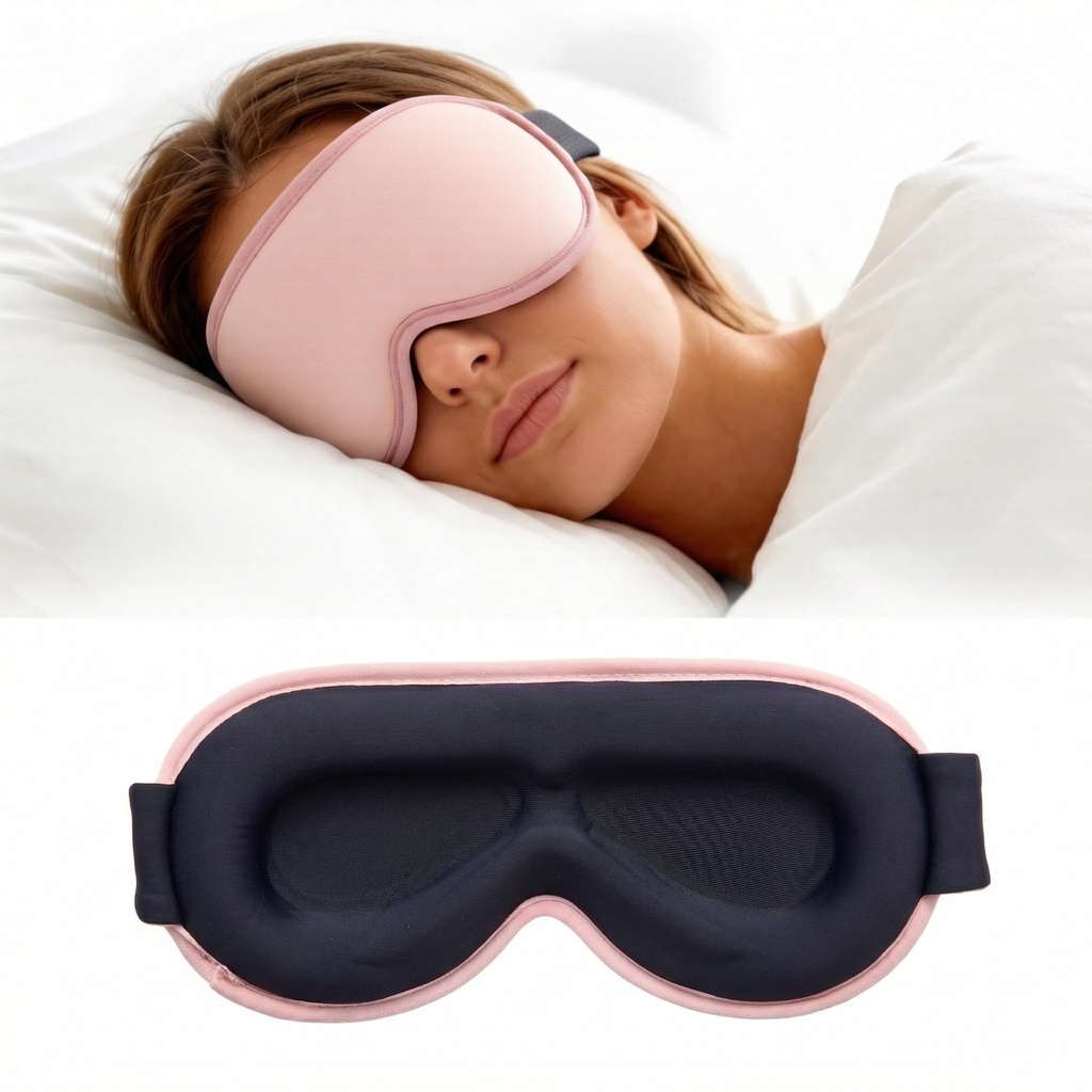 3D Blackout Cooling Gel Eye Mask: 6oz Weighted Cold Compress, Deep Relaxation & Meditation Mask for Women, Nurse Night Shift Recovery, Headache & Stress Cooling Comfort, Gift Ready, Pink