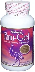 Ultra Emu-Gel Emu Oil Dietary Supplement Soft Gel Capsules 90/750mg